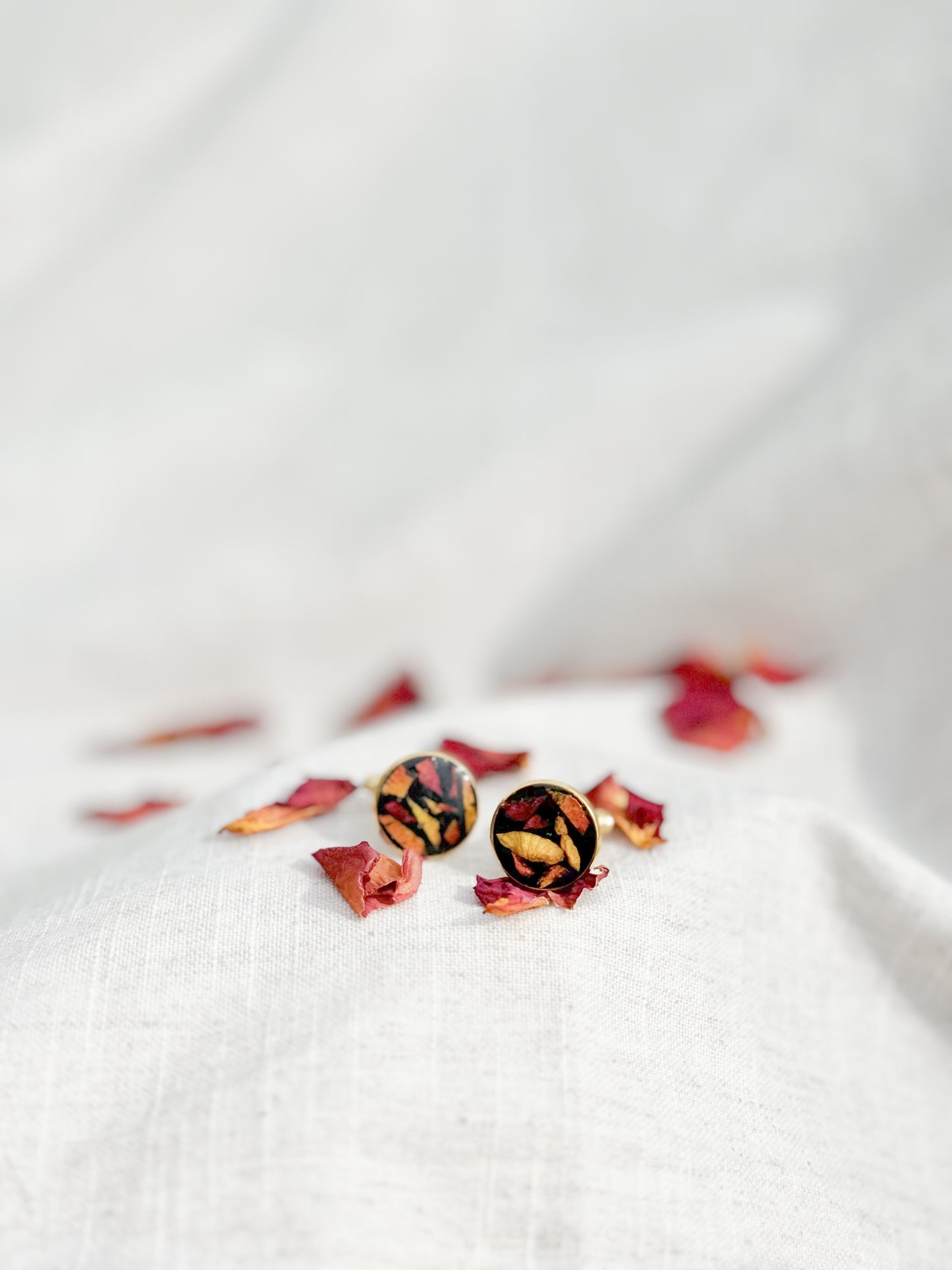 Custom Pressed Flower Cufflinks – Made with Your Special Occasion Flowers