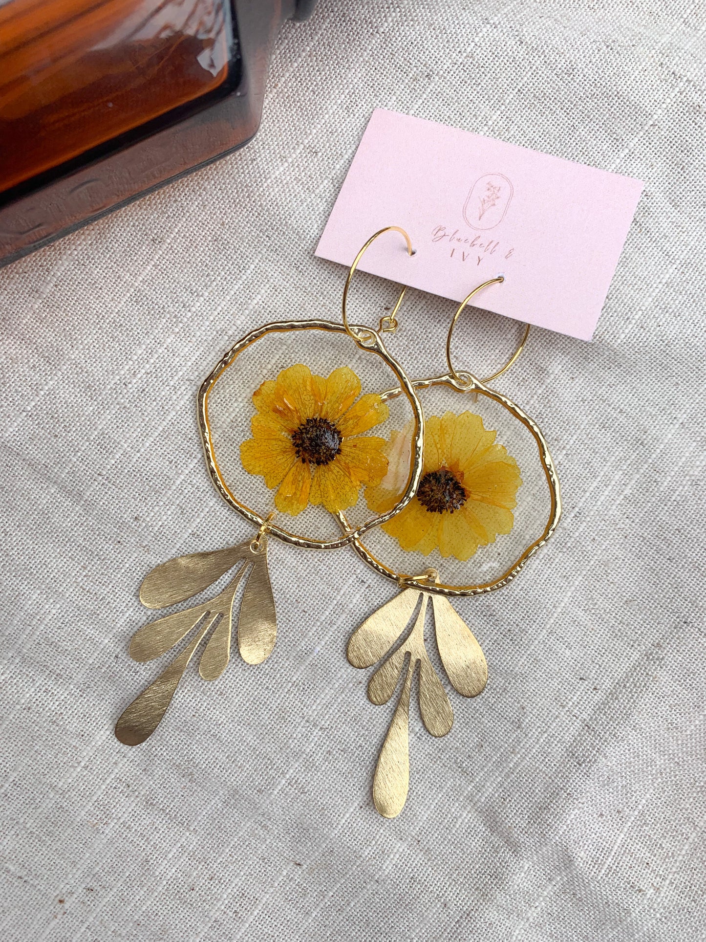 Golden Chrysanthemum Waltz Dangle