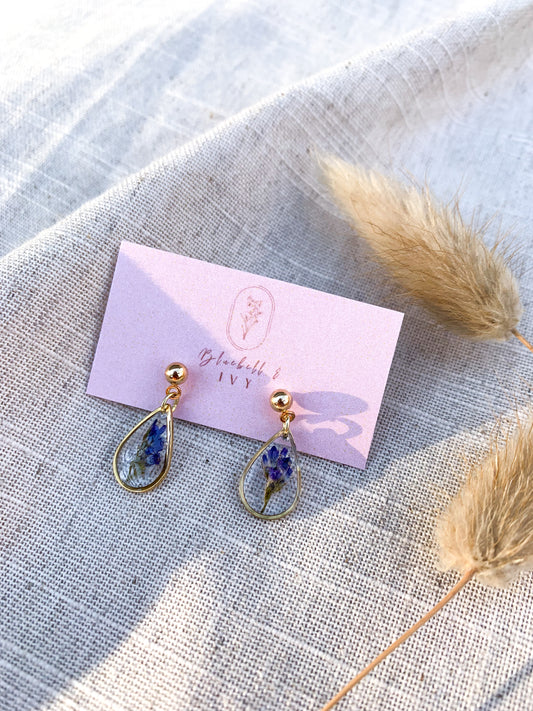 Teardrop Sea Lavender Stud